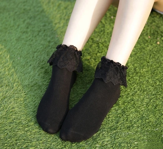 Японский стиль Ulzzang женские милые кружевные лоскутные короткие носки девичьи кавайные темпераментные принцессы белые произвольные комбинированные носки