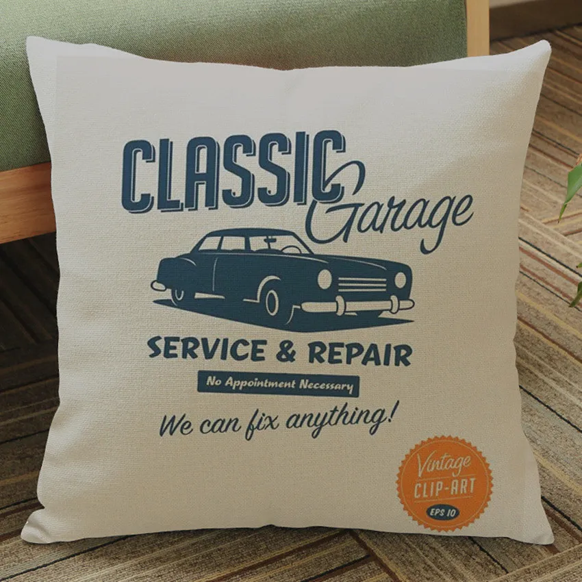 Наволочка для подушки в винтажном стиле декоративная наволочка дивана с принтом