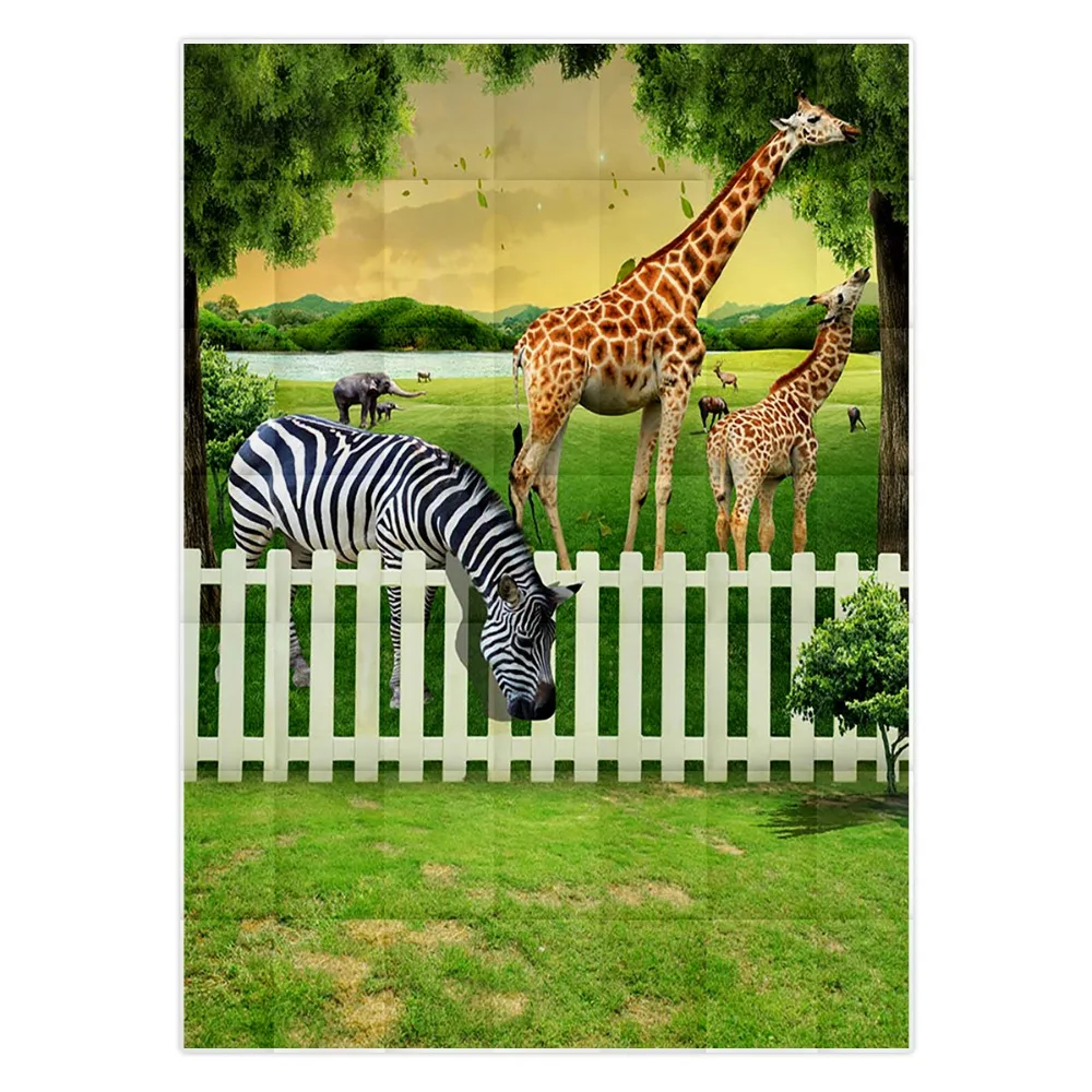 Allenjoy фотографический фон животного огороженная луга лес фонов дети Дети Лето