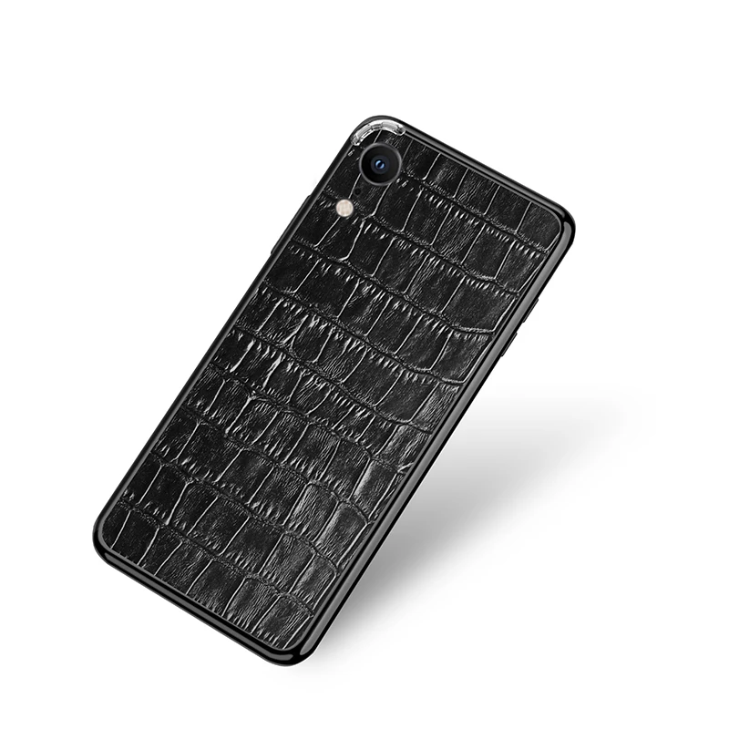 Hunreone чехол из натуральной кожи CROCO, чехол из крокодиловой кожи, металлический каркас, чехол для телефона iPhone X XS XR XS Max 7 8 7 P 8 P 6 6 S 6 P 6SP