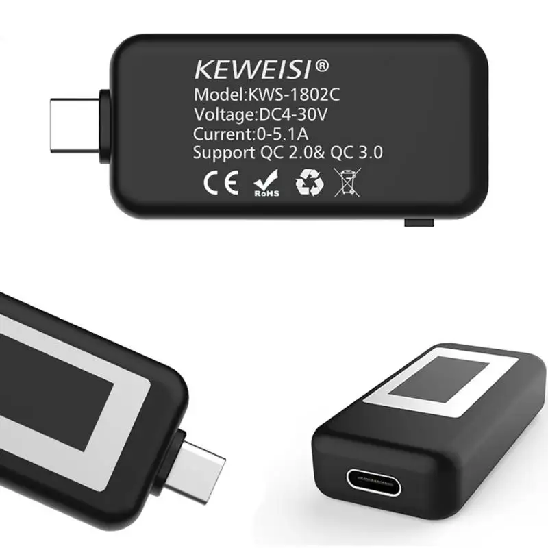 Многофункциональный тестер USB Type c детектор зарядного устройства цифровой