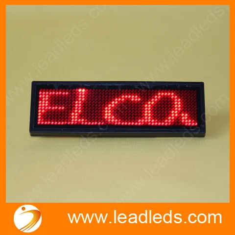 Высококачественная программируемая светодиодная бирка с именем в значках