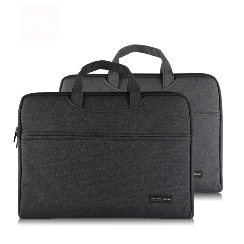 

Deli A4 File Folder Laptop Document Bag High Capacity Portable Business Office Briefcase Men Women Multi-function Anticollision