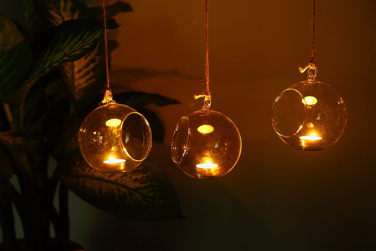 Стеклянные Висячие цветочные горшки прозрачные воздушные растения держатель