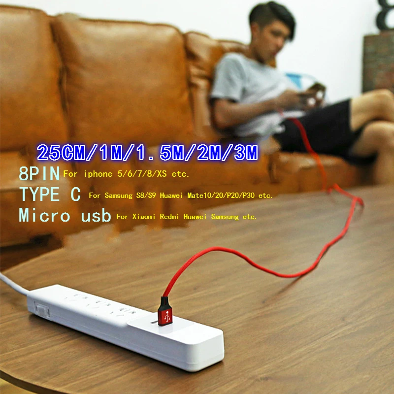 Micro USB кабель для быстрой зарядки Samsung S7 Xiaomi Redmi Mi 8 Note 5 Pro 6A Type C зарядное устройство