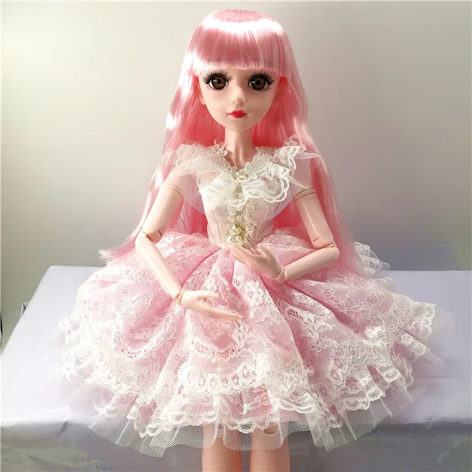 Toy doll 2 BJD кукла 1/3 коричневые глаза с BJD одежда обувь 60 см Кукла девочка подарок игрушки ручной работы силиконовая кукла реборн модная игрушка для детей - Цвет: Toy doll 2