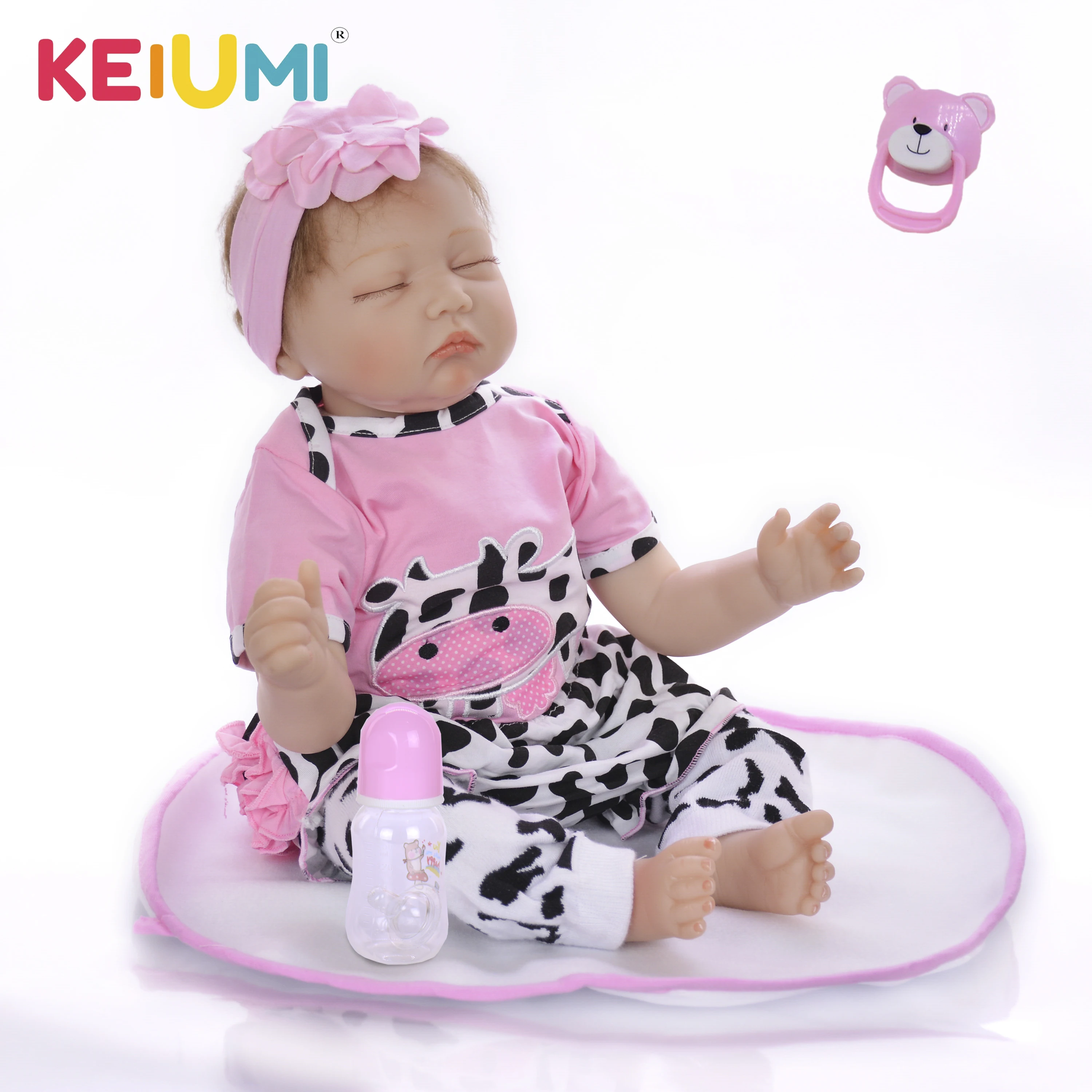KEIUMI 2019 спящие куклы Reborn Baby 22 &quotМягкие силиконовые baby boy 55 см Реалистичная кукла DIY
