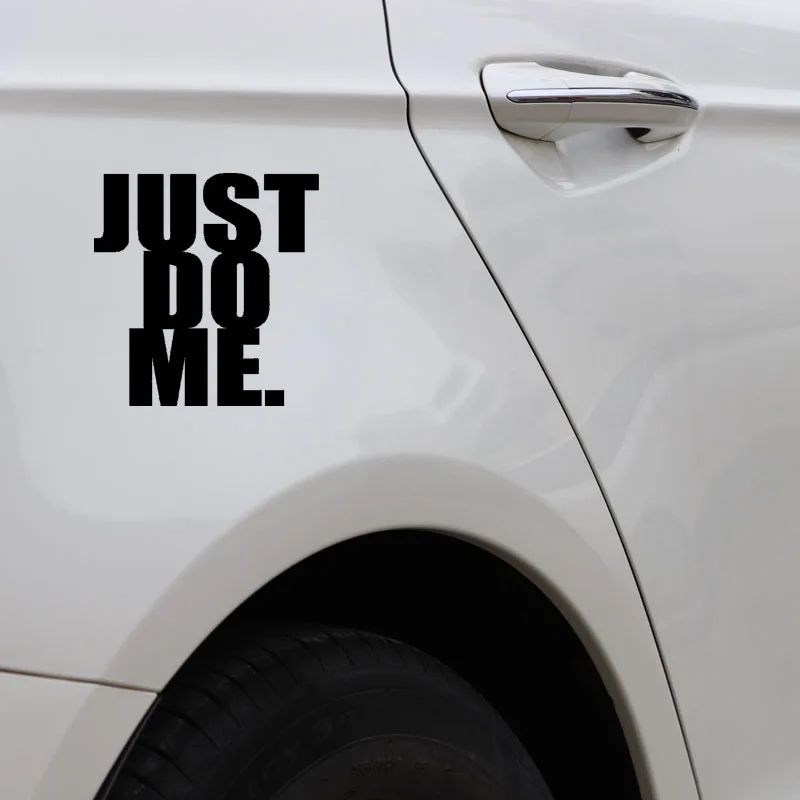 YJZT 13 7 см * 14 2 интересная виниловая наклейка Just Do Me для мотоцикла и автомобиля