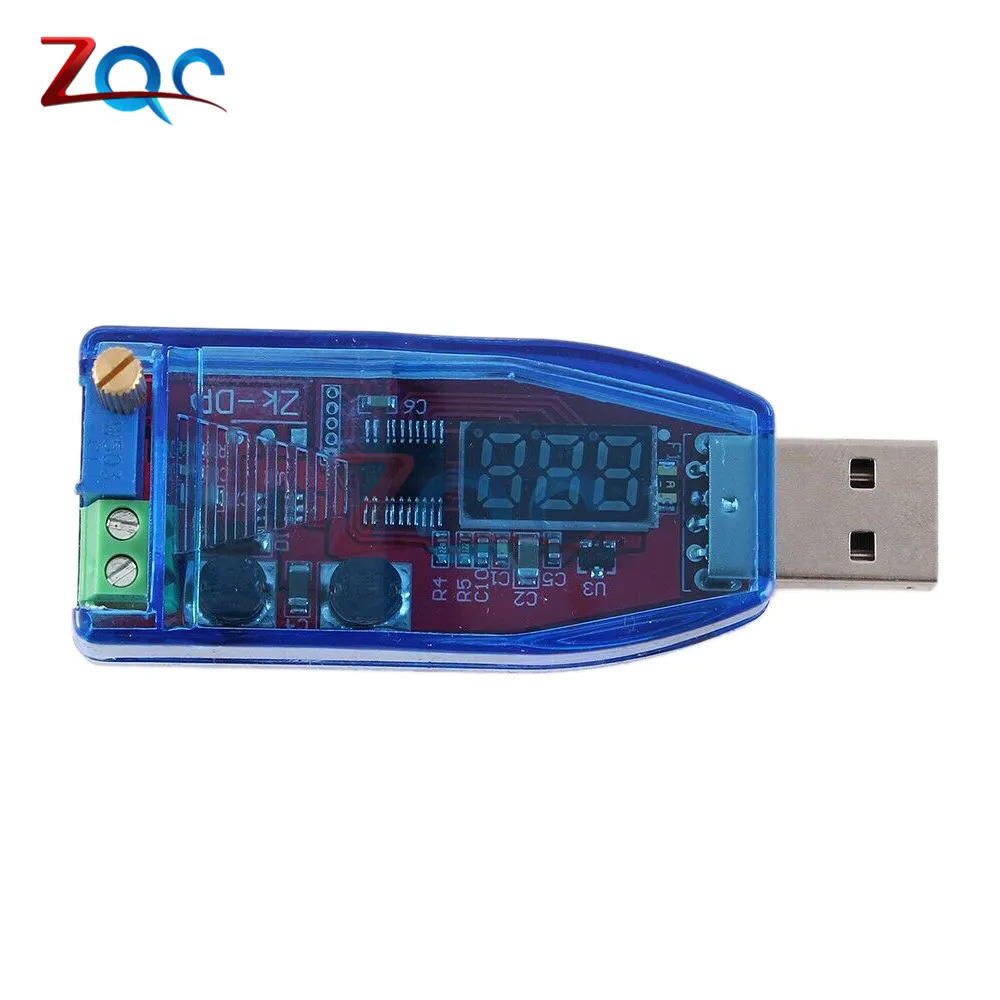 DC-DC 5V до 3,3 V 9V 12V 24V USB Шаг вверх и вниз Питание Модуль Регулируемый повышающий преобразователя постоянного тока Выход постоянного тока 1,0 V-24 V с Чехол