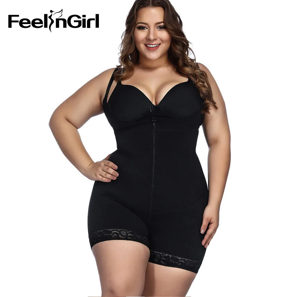 FeelinGirl размера плюс XS-6XL, Корректирующее белье, Утягивающие трусы, моделирующие лямки, Корректирующее белье, женское боди