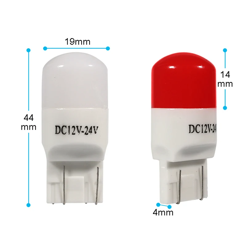 YCCPAUTO 2 шт. керамики T20 W21W светодиодный ламп белого, красного, желтого и 7443 W21/5 Вт светодиодный фонарь светильник, футболка с принтом "автомобиль" стоп-сигнал светильник Резервное копирование лампы света DRL 12 V-24 V