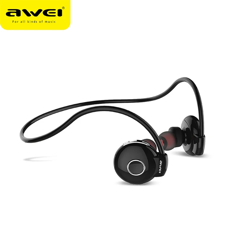 Black Awei A845BL Bluetooth наушники с шейным ремешком, беспроводные наушники с микрофоном, Спортивная гарнитура для Xiaomi iPhone fone de ouvido - Цвет: Black
