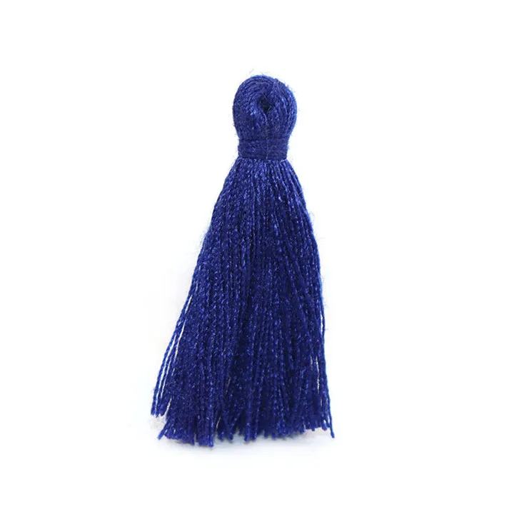Dark blue tassls 100 шт мини-кисточка бахрома кулон материалы для поделок DIY маленькие кисточки отделка одежды шторы декоративные серьги ювелирные изделия компоненты - Цвет: Dark blue tassls