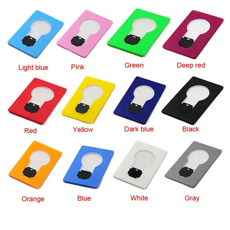 Уличный мини светодиоды лампа Кредитная карта ltra thin портативная карточка