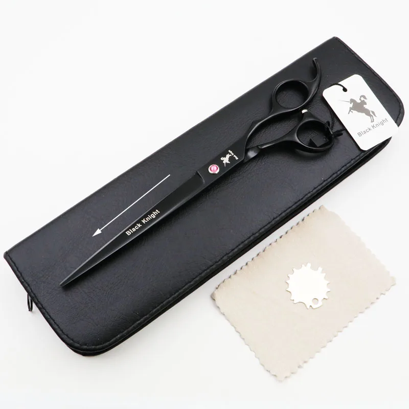 1 pcs add case 8 дюймов Резка Ножницы черный рыцарь профессиональные ножницы волос черный Парикмахерские Парикмахерская Ножницы человека и Товары для собак и Товары для кошек инструменты - Цвет: 1 pcs add case