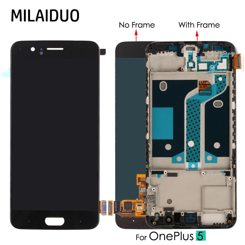 TFT/AMOLED LCD для Oneplus 5 дисплей A5000 кодирующий преобразователь сенсорного экрана в