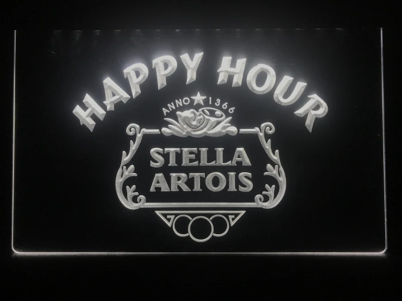 616 Стелла артойс пиво «Happy Hour» светодиодный неоновый знак