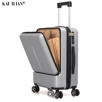 2024inch women rolling luggage travel suitcase case with laptop bag men universal wheel trolley abs box fashion suitcase