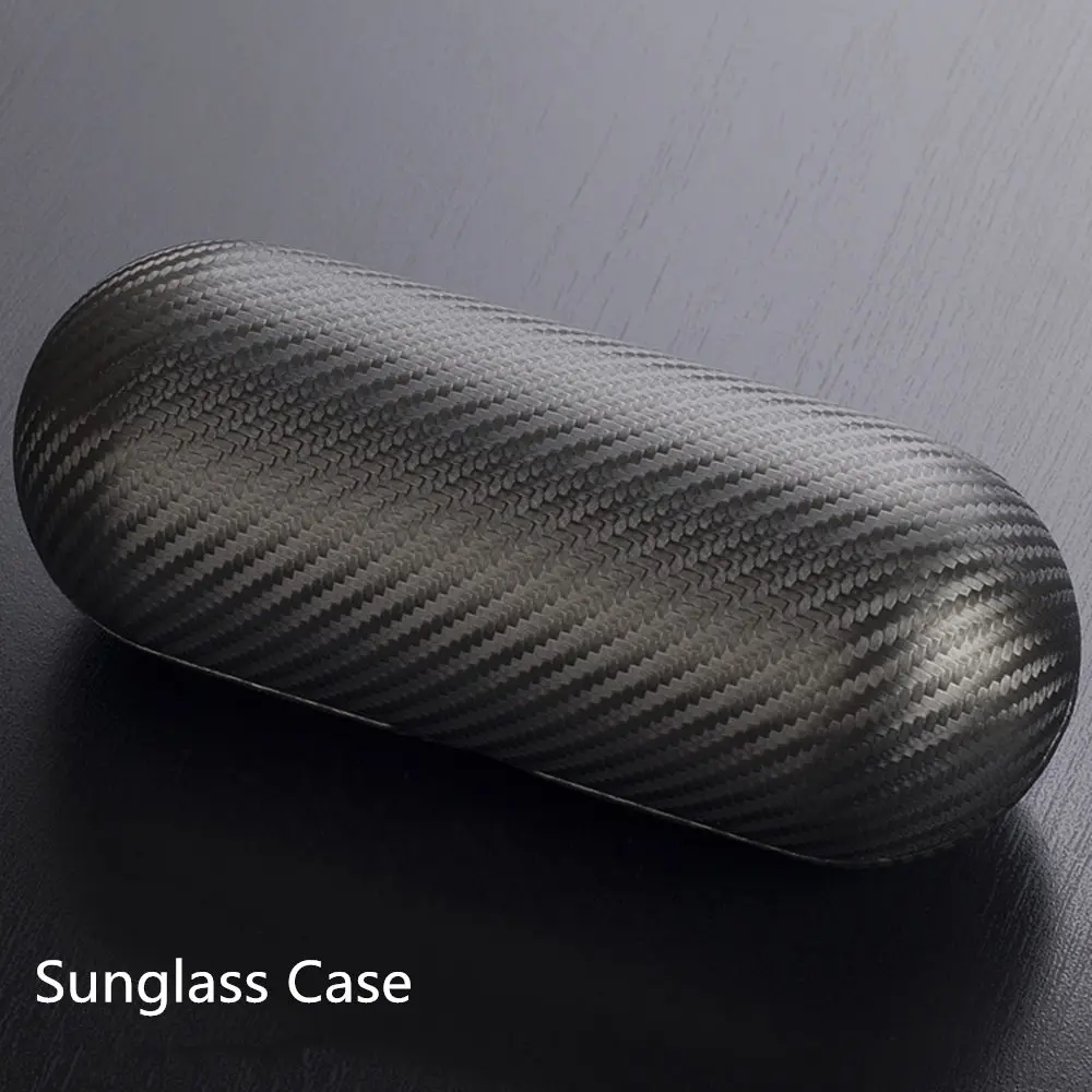 New 2022 Carbon Fiber Material Sunglass Case New Black Leather Men's Eyewear Case Ladies Glass Holder Protect Case