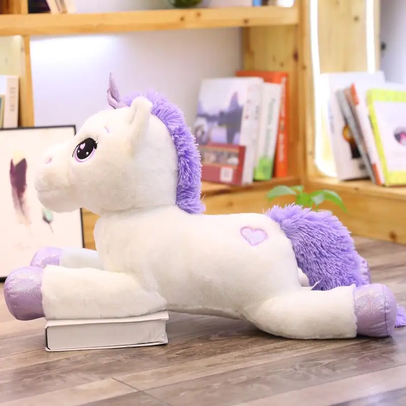 

80cm/110cm Heart Eyes Unicorn Plush Toys Giant Size Unicorn Stuffed Animal Horse Toy Soft Unicornio Peluche Doll Gift Children
