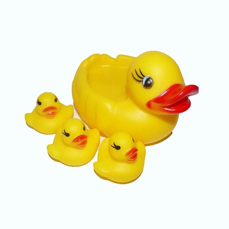 4 шт./лот Детские водяные игрушки плавающие детские для игры в воде Желтая