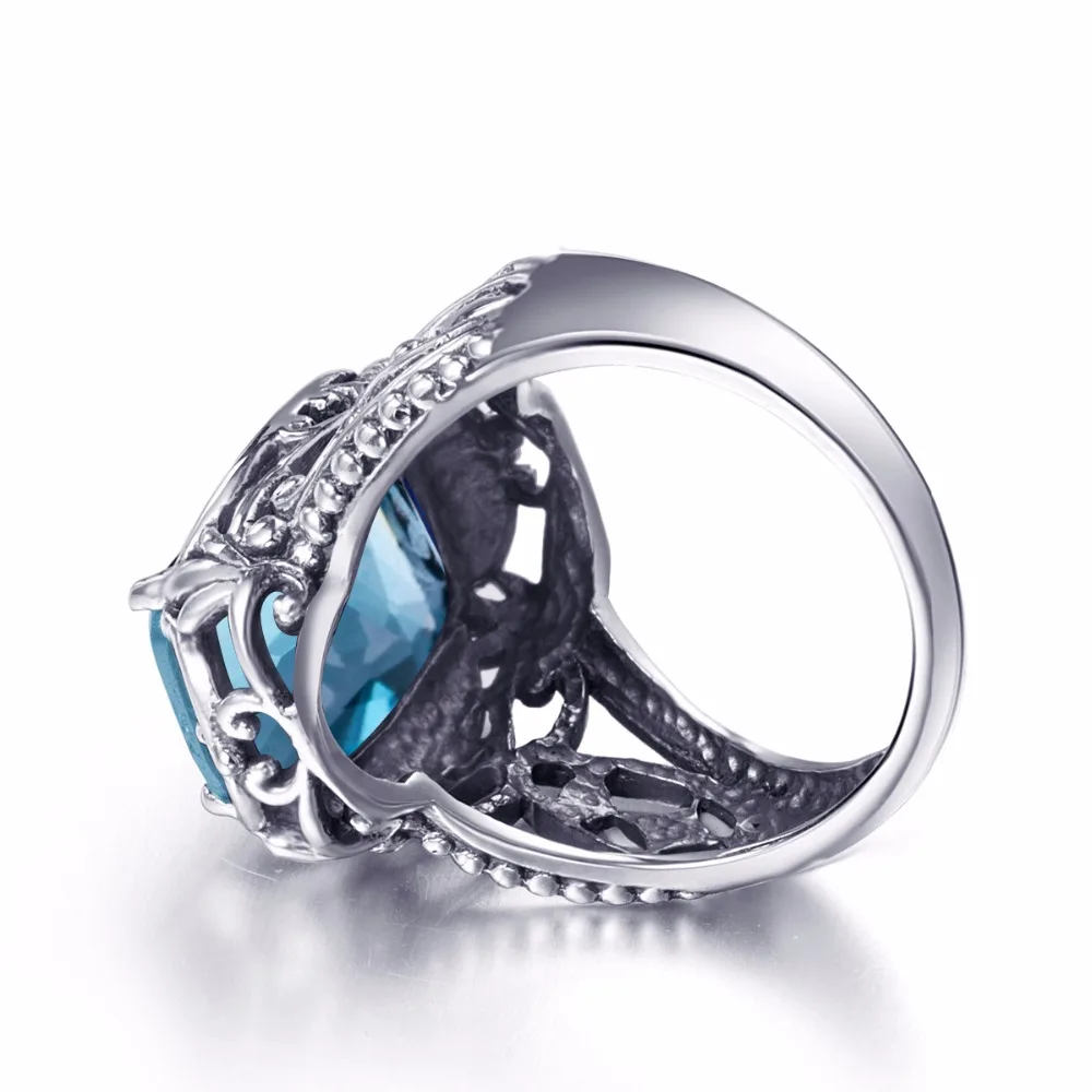 Женское Винтажное кольцо из серебра 925 пробы с аквамарином|ring for|rings for womenring ring |
