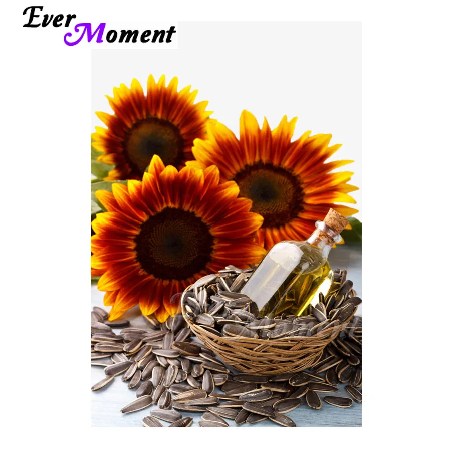 Ever Moment алмазное Рисование Подсолнечник семена дыни искусство 5D DIY мозаика