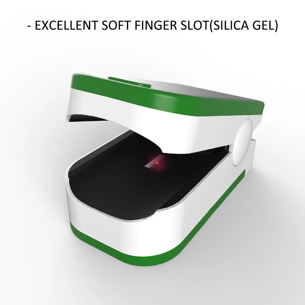 

PRO-F4 Finger Pulse Oximeter,Heart Beat At 1 Min Saturation Monitor Pulse Heart Rate Blood Oxygen SPO2 CE Approval-Green