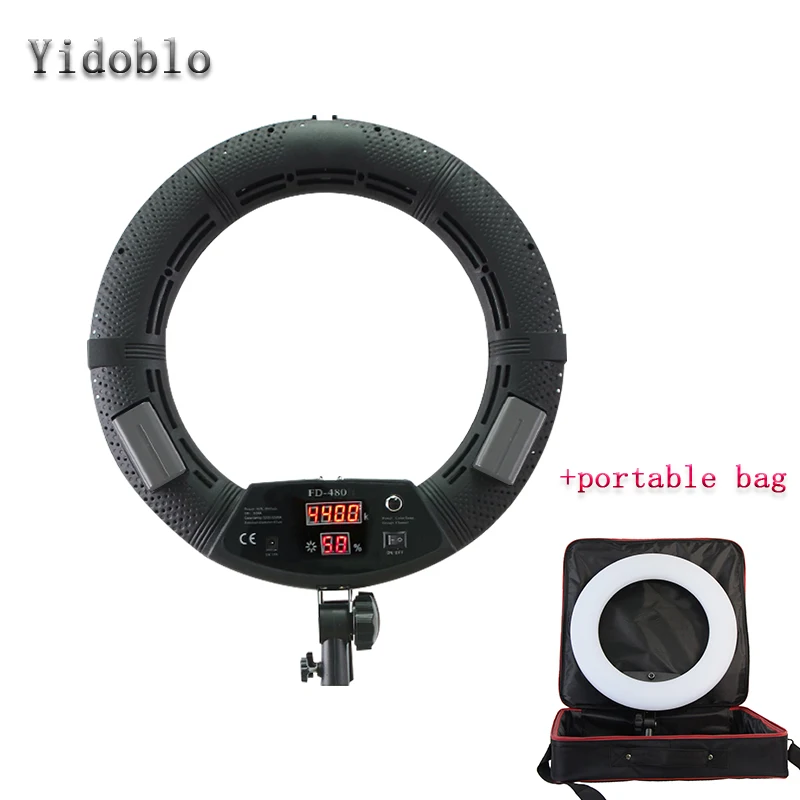 Yidoblo черный FD 480II 18 &quotСтудия затемнения светодиодный кольцевая лампа комплекты 480