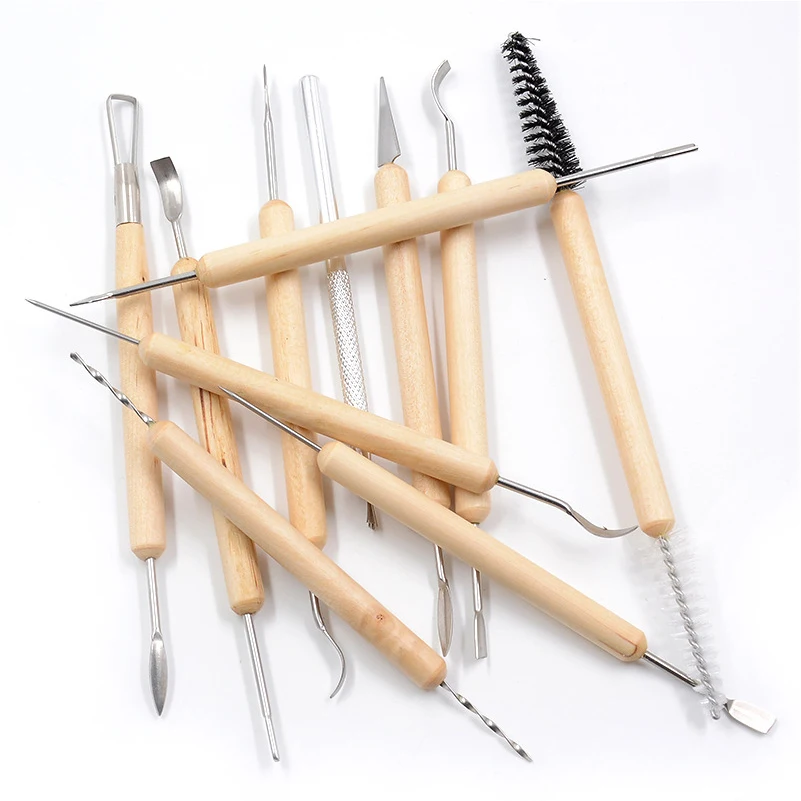 11 шт./компл. Профессиональные нержавеющей деревянный Fimo Полимерная глина