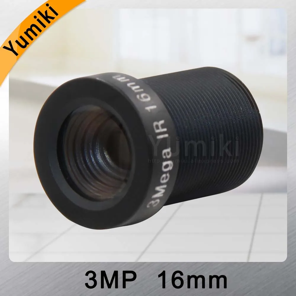 Yumiki 3 0 Megpixel M12 MTV 16 мм 3MP HD камера видеонаблюдения объектив ИК безопасности с