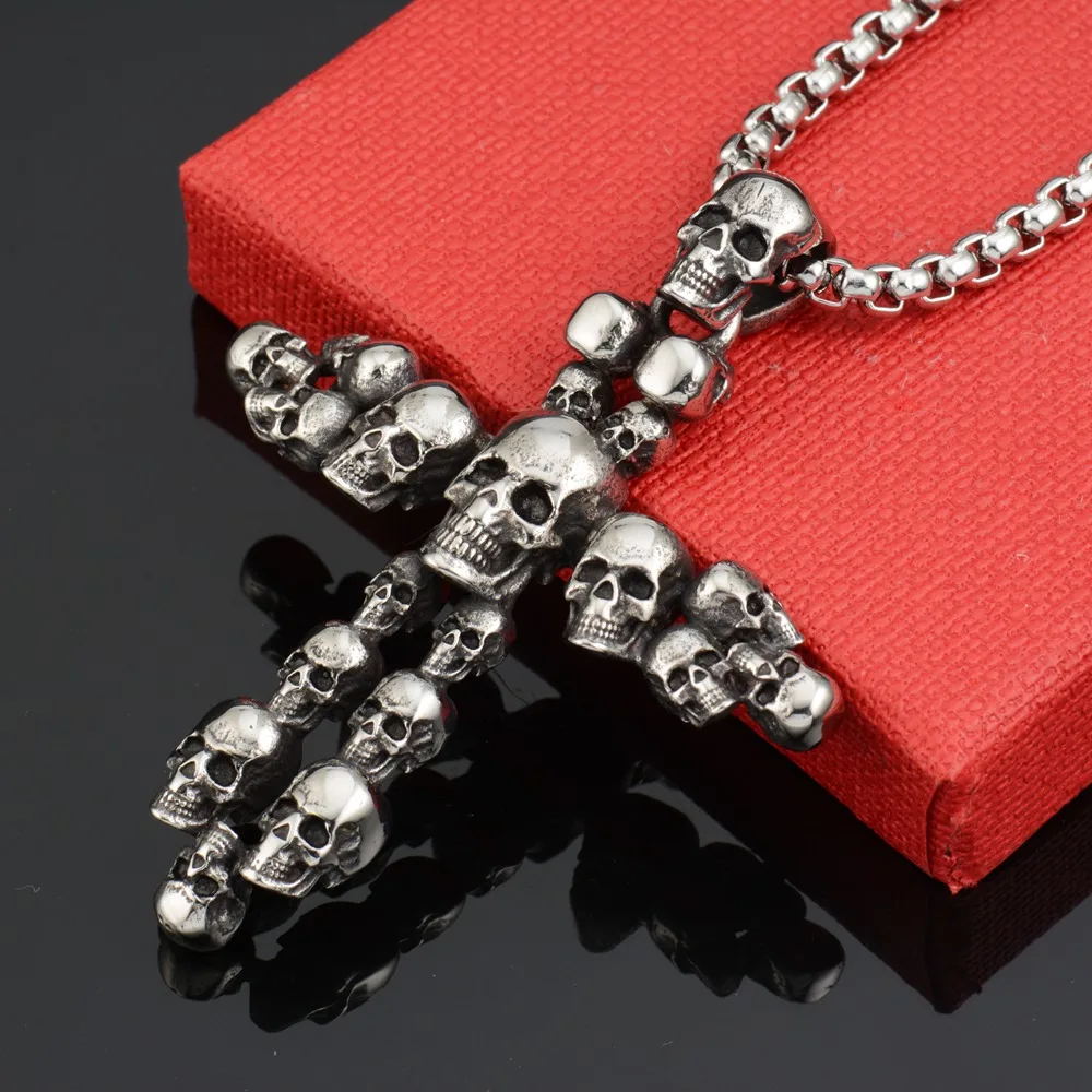 Goofan хип-хоп многократная Подвеска Крест с черепами Превосходное качество