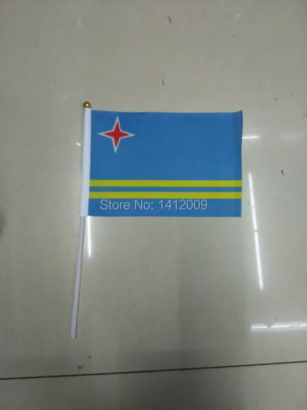 Free Shipping14*21cm Aruba National Flag Office/Activity/parade/Festival/Home Decoration New fashion | Дом и сад