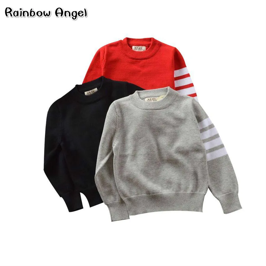 

Brand Boys Girls Sweater Kids Pullover High Quality Wool Knitwear O-Neck Long-Sleeve School Boys and Girls Sweater