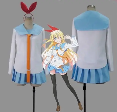 Nisekoi Kirisaki Chitoge Косплей Костюм онодера косаки школьная форма платье на заказ