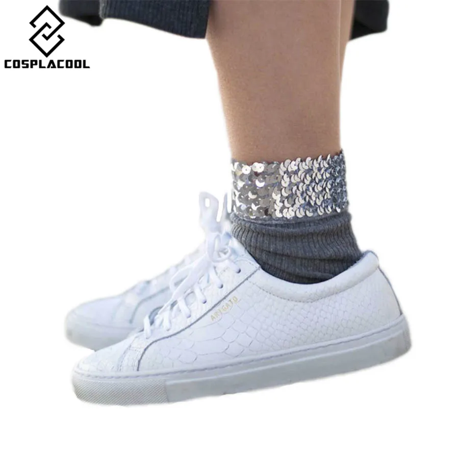 Новые корейские блестящие короткие носки в виде мороженого из хлопка|calcetines
