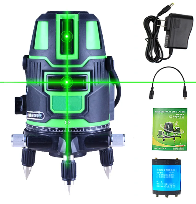 5 line green laser 20 раз зеленый/красный 5 линий 6 точек лазерный уровень 360 вертикальный и горизонтальный поворотный крест лазерный нивелир - Цвет: 5 line green laser