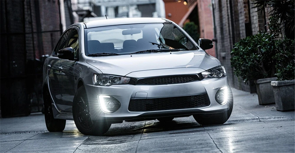 Автомобильная мигающая 1 пара противотуманных фар для Mitsubishi Lancer 12 В Светодиодный дневной ходовой светильник DRL лампа с желтым сигналом