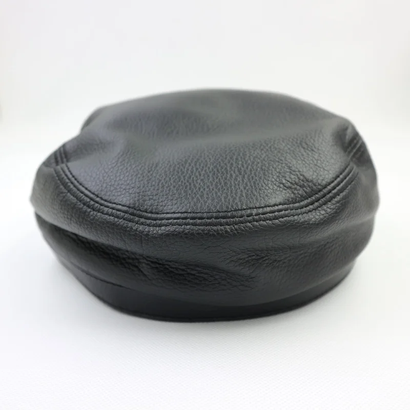 Звезда Стиль настоящая оленья кожа plat top hat Черный Военный колпак для унисекс Мужские и женские зимние аксессуары для отдыха S483