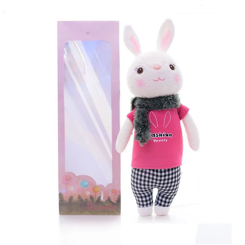 Tiramisu Bunny Toy Plush Scarf Red Rabbit Dolls for Girls Birthday Gifts Kids Stuffed toy girl doll | Игрушки и хобби