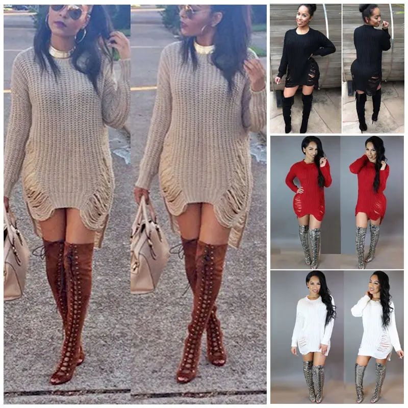 Новинка 2018 хит продаж Модный женский зимний джемпер с длинным рукавом вязаный