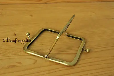 Металлическая оправа для кошелька приклеиваемая застежка антибронзовая 4 х2