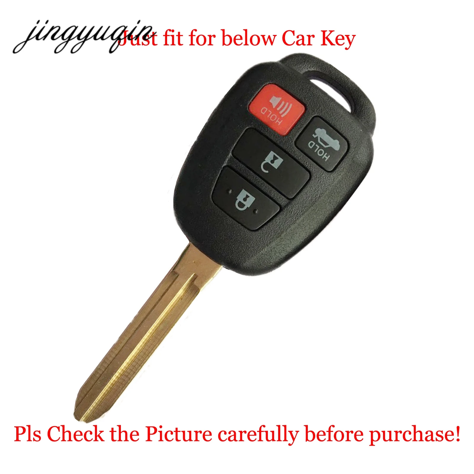 Jingyuqin 30 шт./лот силиконовый чехол для дистанционного ключа подходит 2015 Toyota Camry Rav4