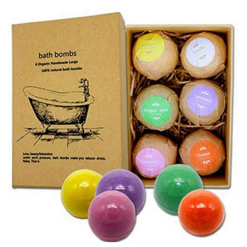 6pcs Deep Bath Salt Body Oil Moisturizing Ball Natural Bubble Ball| |