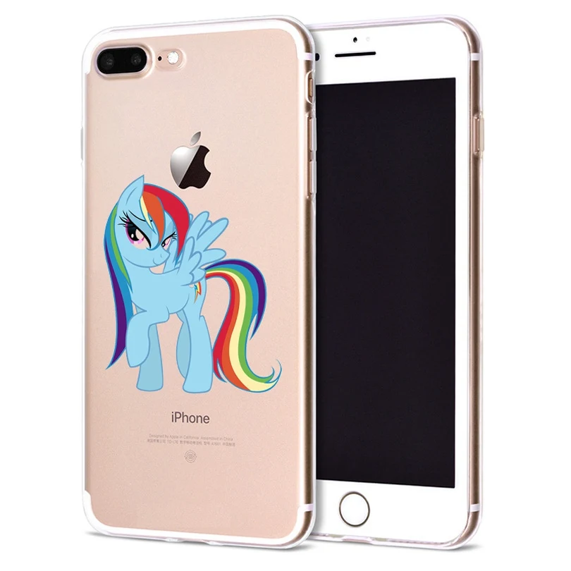 Чехол для Apple iPhone 6 6S 7 Plus X 10 милый маленький пони мягкий TPU чехол Оригинальный 8 B309 |