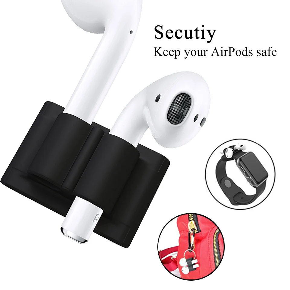Tendway 7 pcs/set Silicone Case for Apple AirPods Protective Cover Pouch &amp Anti Lost Strap Ear Hooks Earphone wings | Электроника