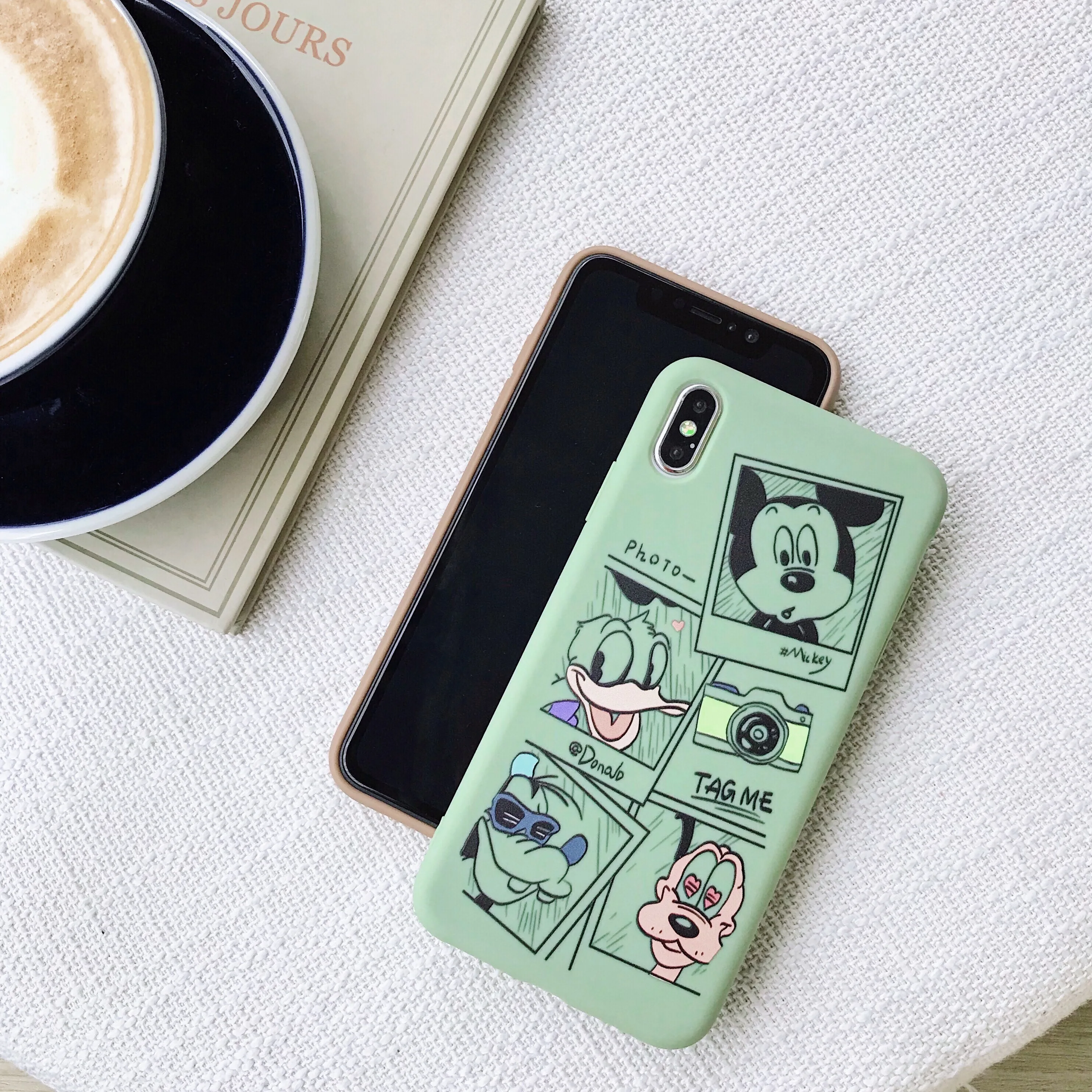 Чехол для мобильного телефона с мультипликационным принтом Микки iphone X/6/6 S/7/8/6 plus/6