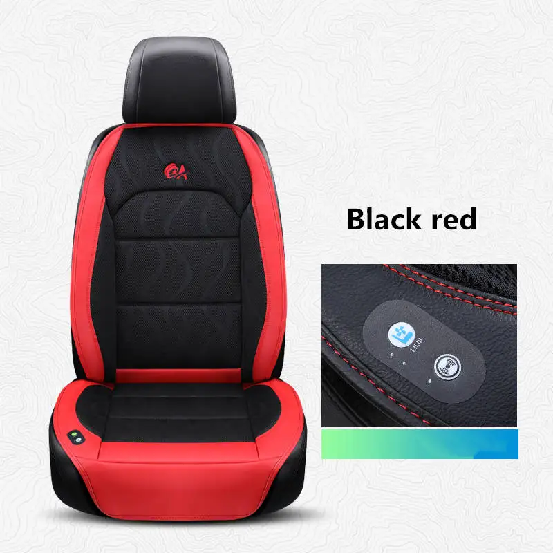 Black red cool massa Тип вентиляционной подушки Автомобильная подушка охлаждающее сиденье воздушный вентилятор массажное сиденье кондиционер подушка - Название цвета: Black red cool massa