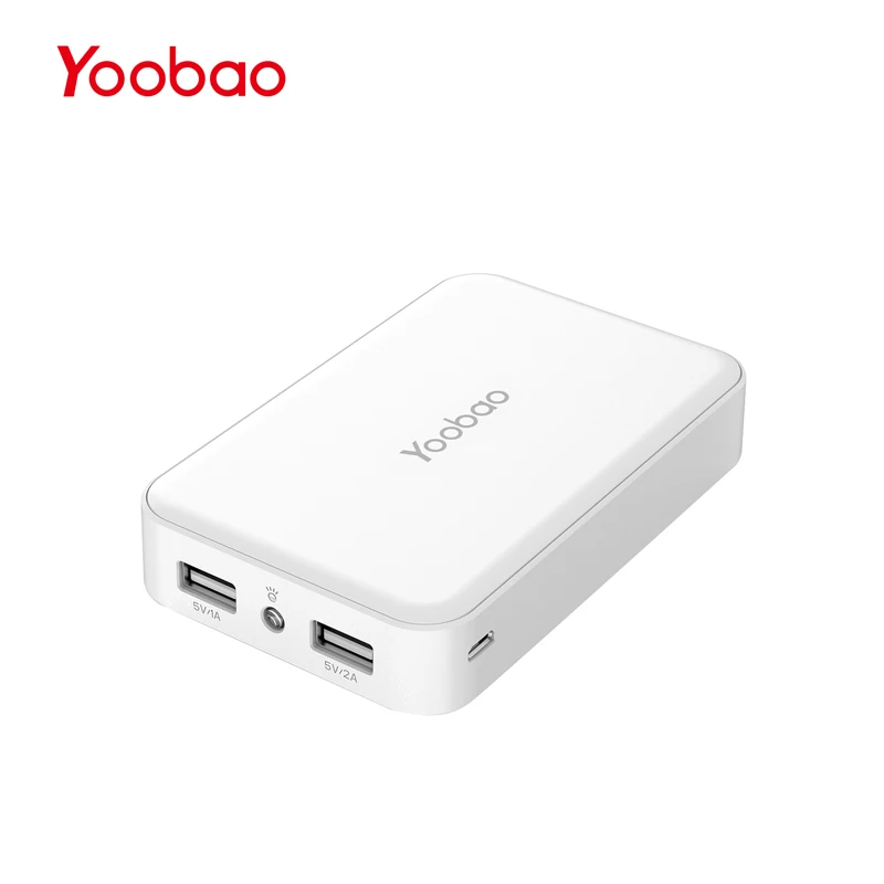 White Yoobao mi ni power Bank, 10000 мА/ч, портативное зарядное устройство, внешний аккумулятор для samsung S8, для Xiaomi mi, телефона - Цвет: White