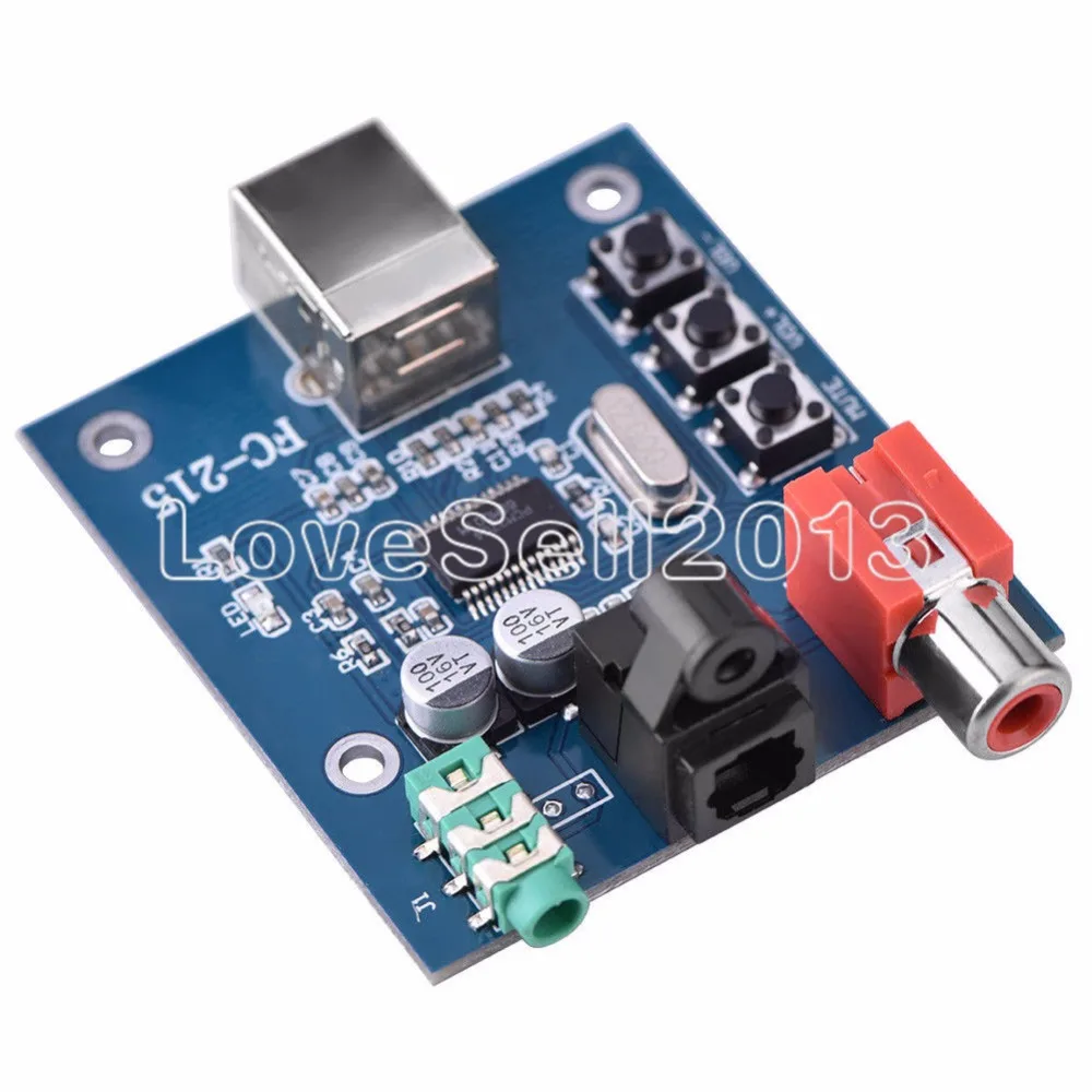 PCM2704 аудио DAC USB к S/PDIF звуковая карта декодер плата 3 5 мм аналоговый коаксиальный